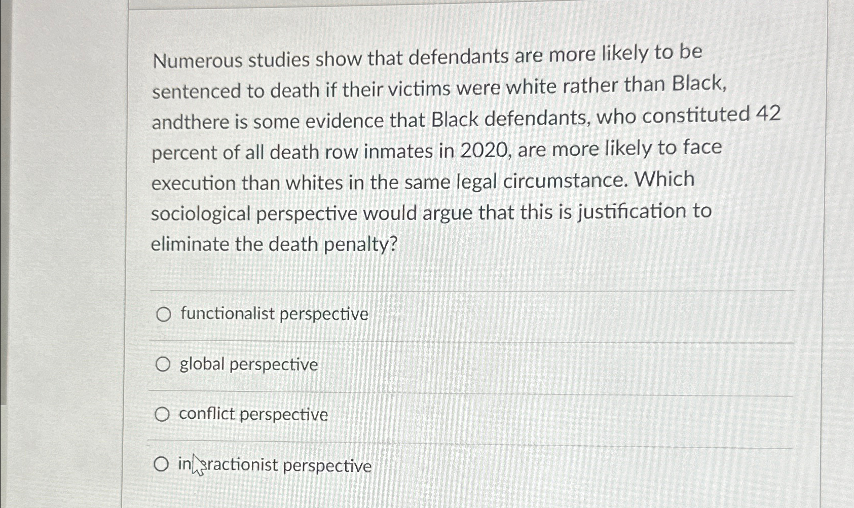 Solved Numerous Studies Show That Defendants Are More Likely 