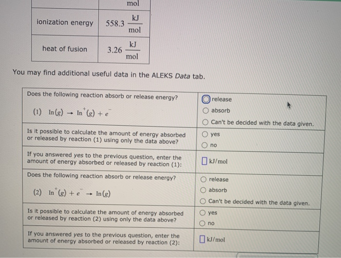 Solved Consider the following data for indium: atomic mass | Chegg.com