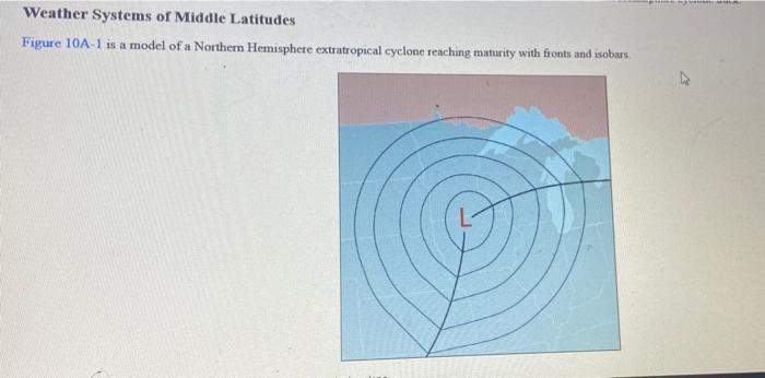 Solved Weather Systems Of Middle Latitudes Figure 10A-1 Is A | Chegg.com