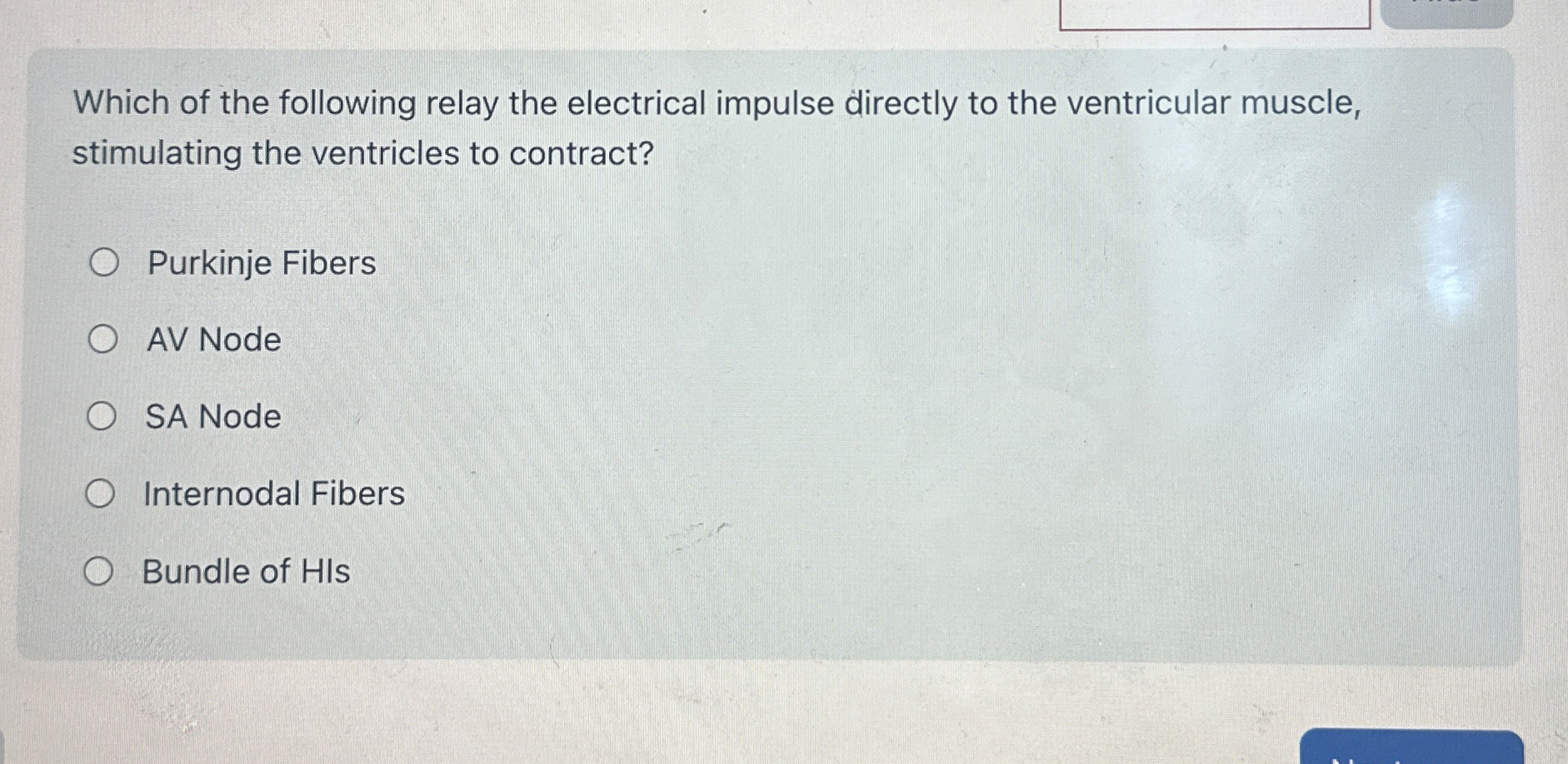 Solved Which of the following relay the electrical impulse