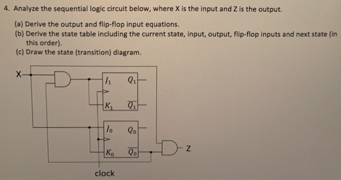 Solved 4. Analyze the sequential logic circuit below, where | Chegg.com