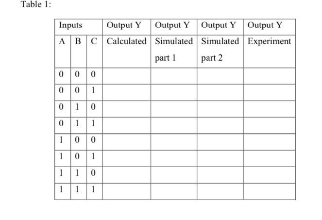 Solved 1. For the following logic circuit, apply all the | Chegg.com