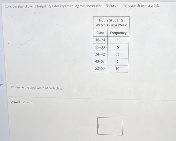 Solved Consider the following frequency table representing | Chegg.com