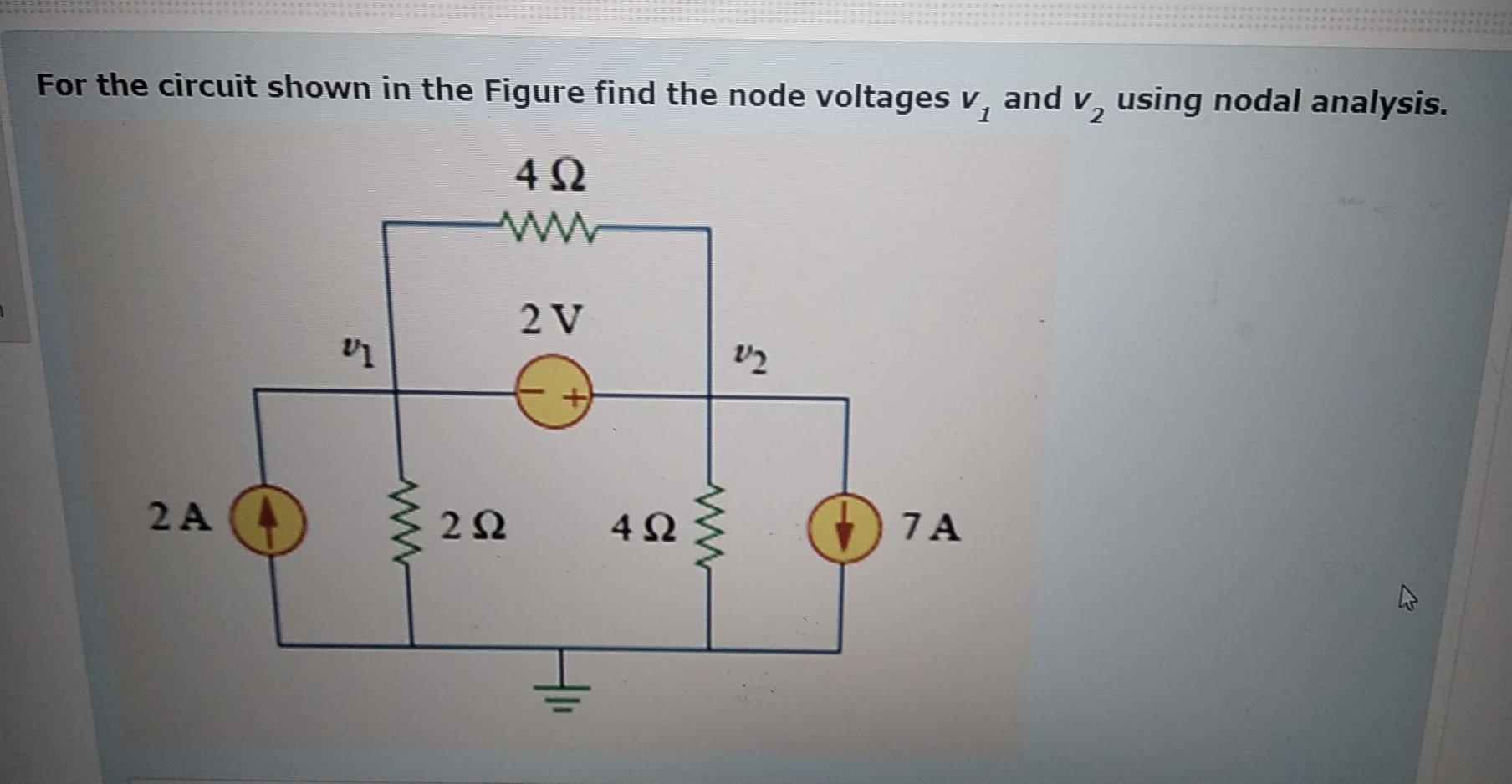 Solved For the circuit shown in the Figure find the node | Chegg.com