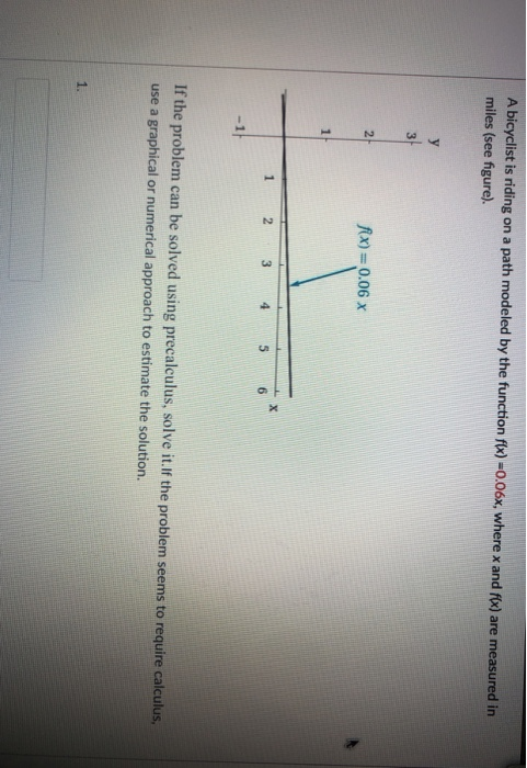 Solved A Bicyclist Is Riding On A Path Modeled By The Chegg Com