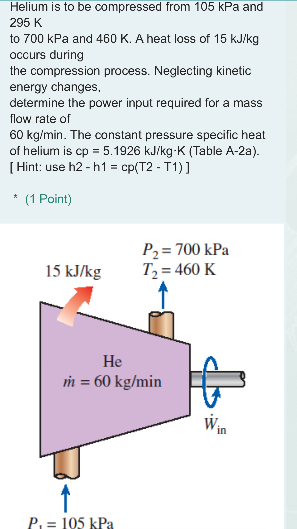 Solved Helium is to be compressed from 105kPa and 295 ﻿Kto | Chegg.com