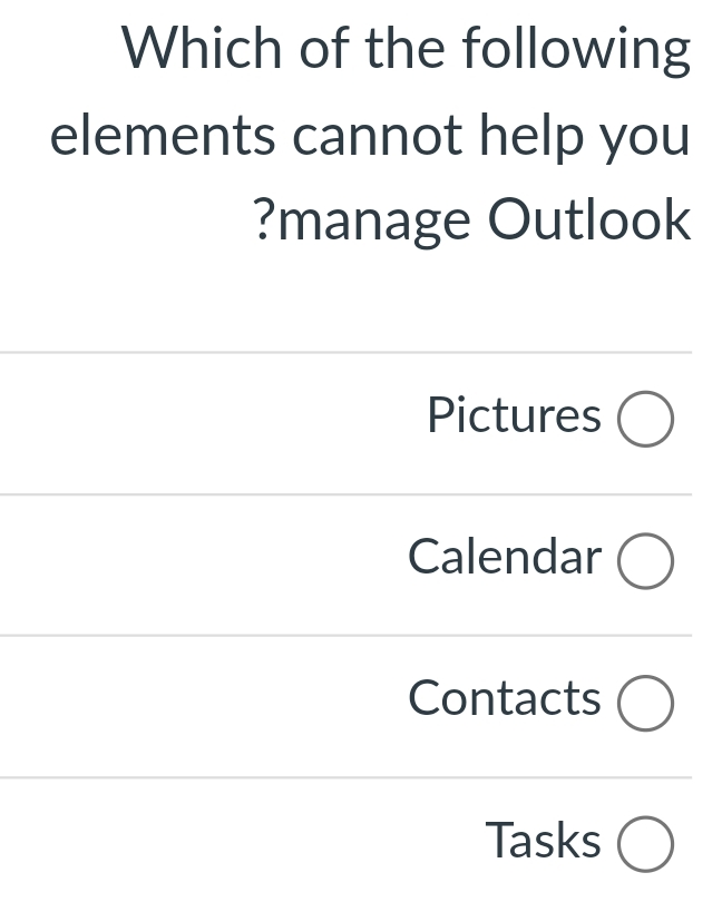 Solved Which of the following elements cannot help you | Chegg.com