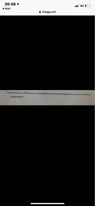 20:36 1 Mail 4G chegg.com
