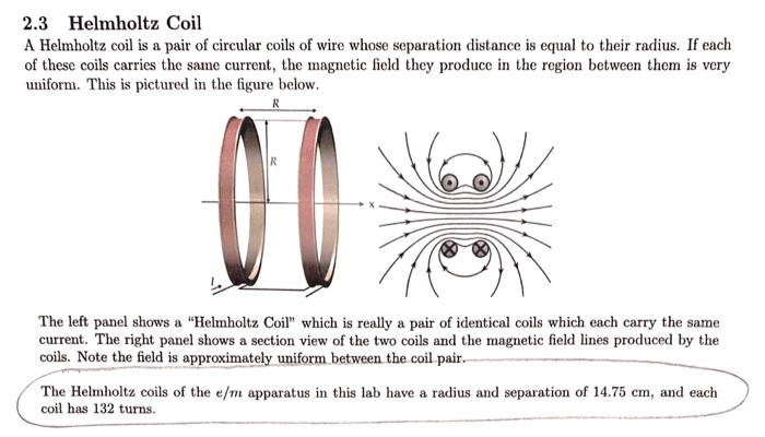 Solved Helmholtz Coil A) (2 Points) For The Coils Described | Chegg.com