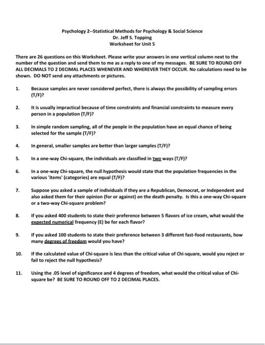 Solved 1. 3. 4. Psychology 2-Statistical Methods for | Chegg.com