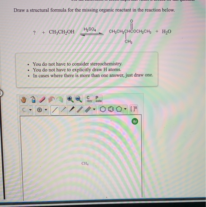 Solved Draw a structural formula for the missing organic | Chegg.com