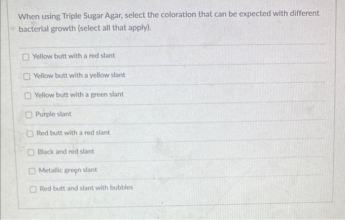 Solved A result showing a black and red slant in the Triple | Chegg.com