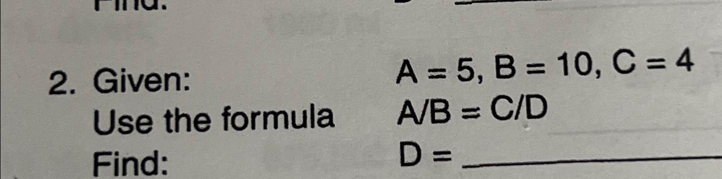 a b c 5 formula