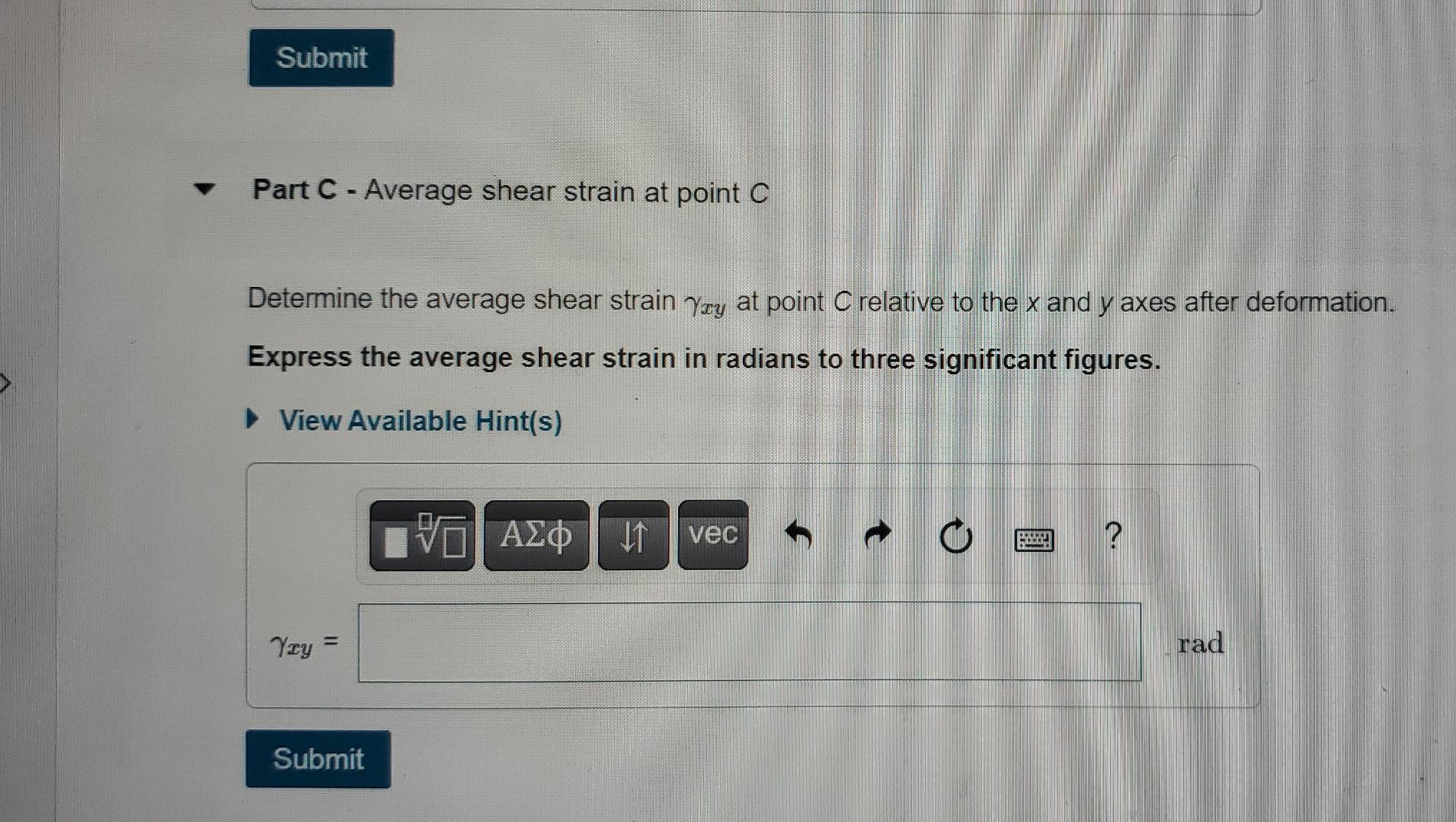 Solved arning Goal: determine the average normal strain and | Chegg.com