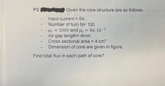 Solved P2 Given the core structure are as follows. - Input | Chegg.com