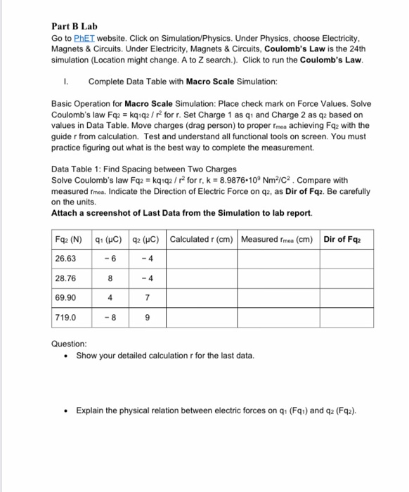Solved 1 of 3 LAB 3 COULOMB'S LAW Part A Theory Please