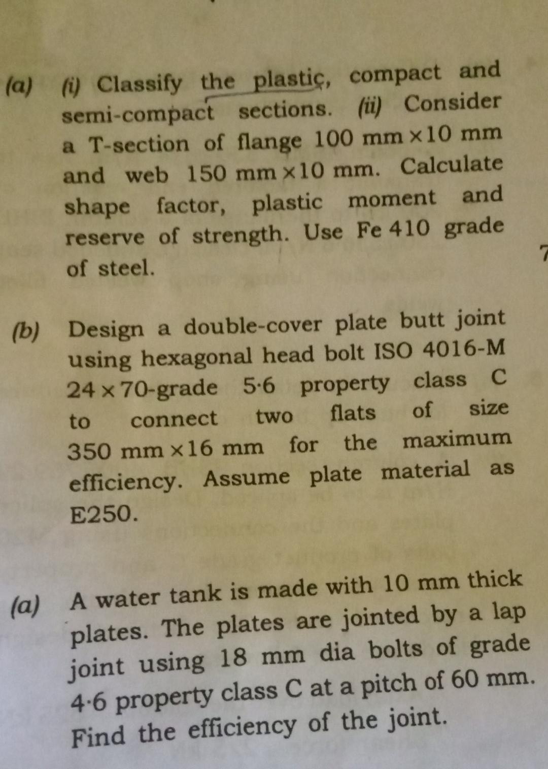 Solved (a) (i) Classify the plastic, compact and