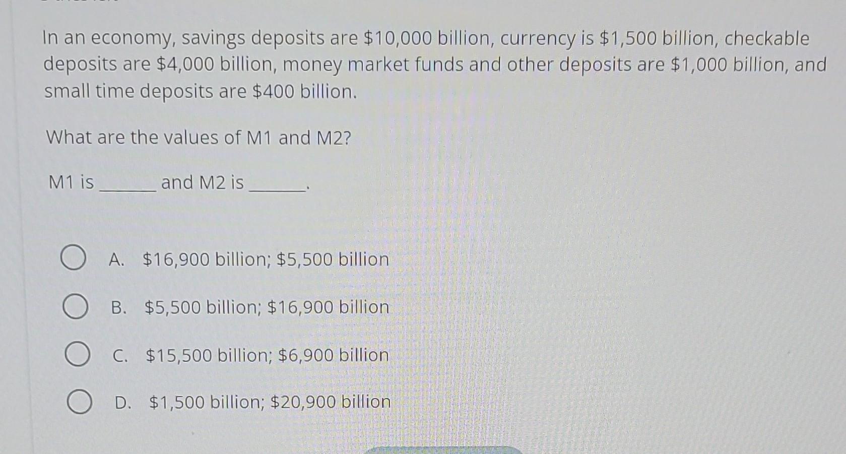 Solved In an economy, savings deposits are $10,000 billion, | Chegg.com