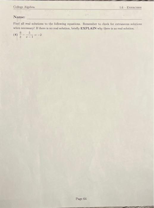 Solved Find all real solutions to the following | Chegg.com