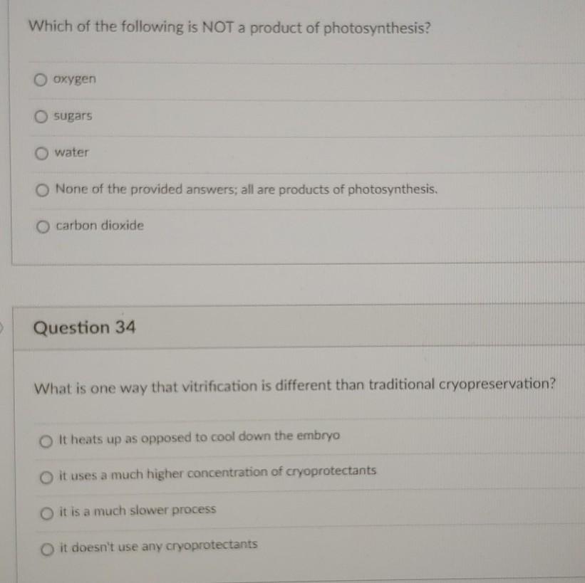 Solved Which of the following is NOT a product of | Chegg.com