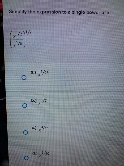 solved-simplify-the-expression-to-a-single-power-of-x-chegg