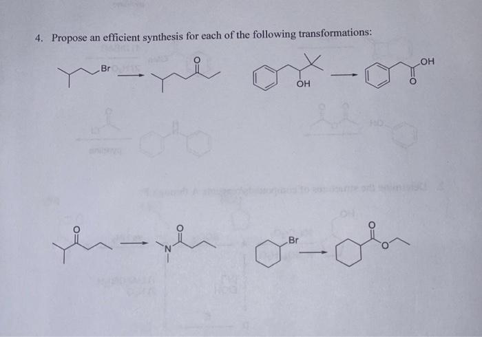 Solved 4. Propose an efficient synthesis for each of the | Chegg.com
