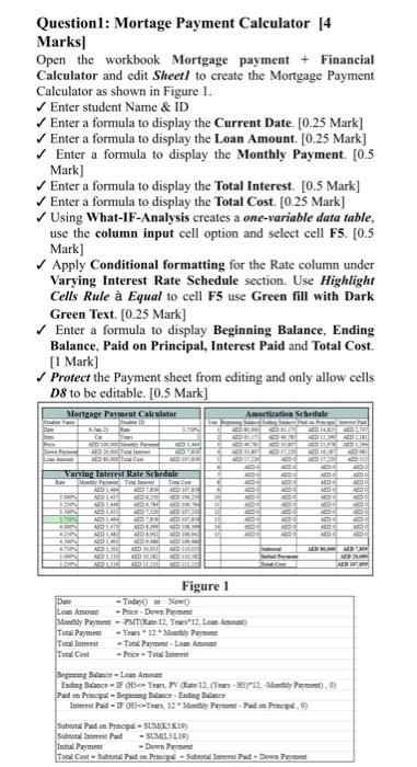 Solved Question 1: Mortage Payment Calculator [4 Marks] Open | Chegg.com