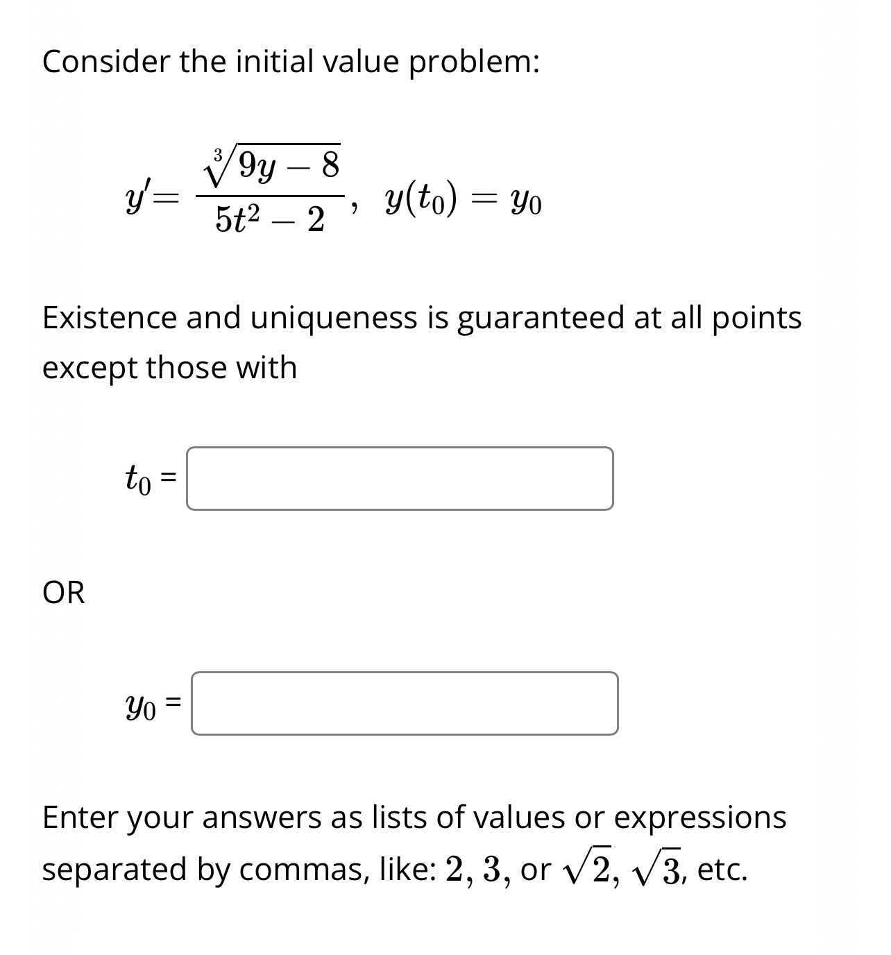 Solved Consider the initial value | Chegg.com