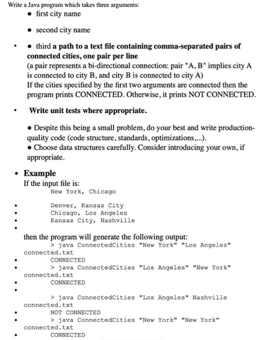 Solved Write a Java program which takes three arguments: • | Chegg.com