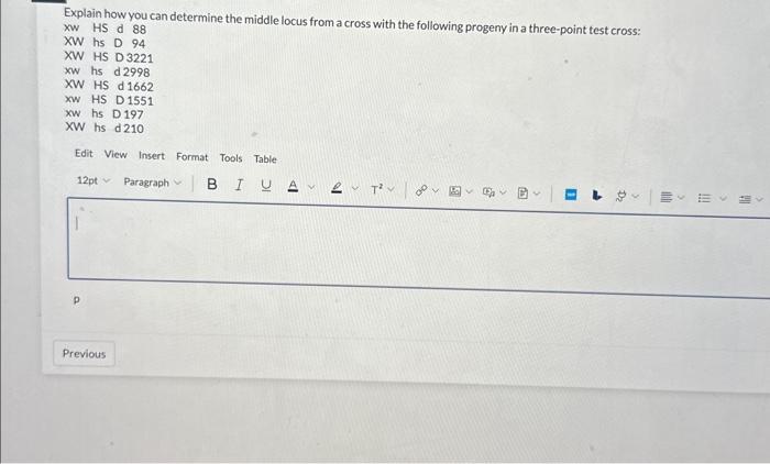 Solved Explain how you can determine the middle locus from a | Chegg.com
