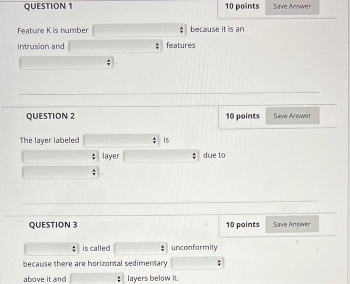 Solved Relative Dating Image For Part 1 Of The Lab Lab Part | Chegg.com