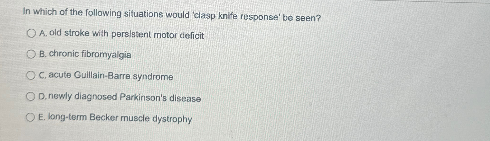 Solved In which of the following situations would 'clasp | Chegg.com