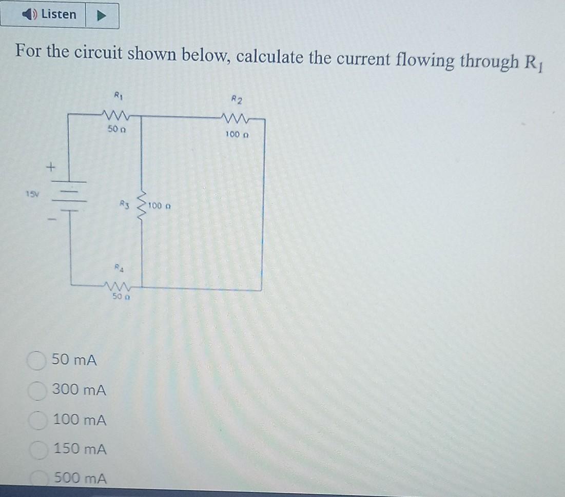 Solved For The Circuit Shown Below, Calculate The Current | Chegg.com