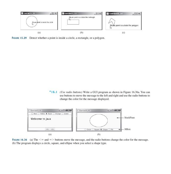 (a) Ficure 15.29 Detect whether a point is inside a | Chegg.com