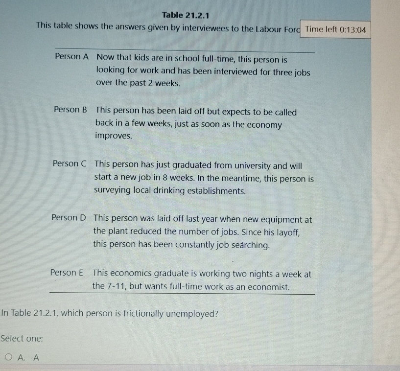 Solved Table 21.2.1This table shows the answers given by | Chegg.com