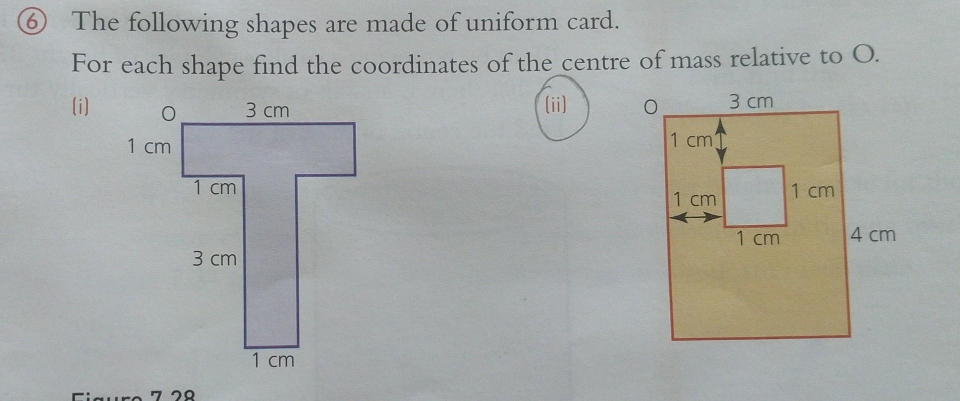 Uniform Shape Math Solved The following shapes are made of uniform card. For | Chegg.com