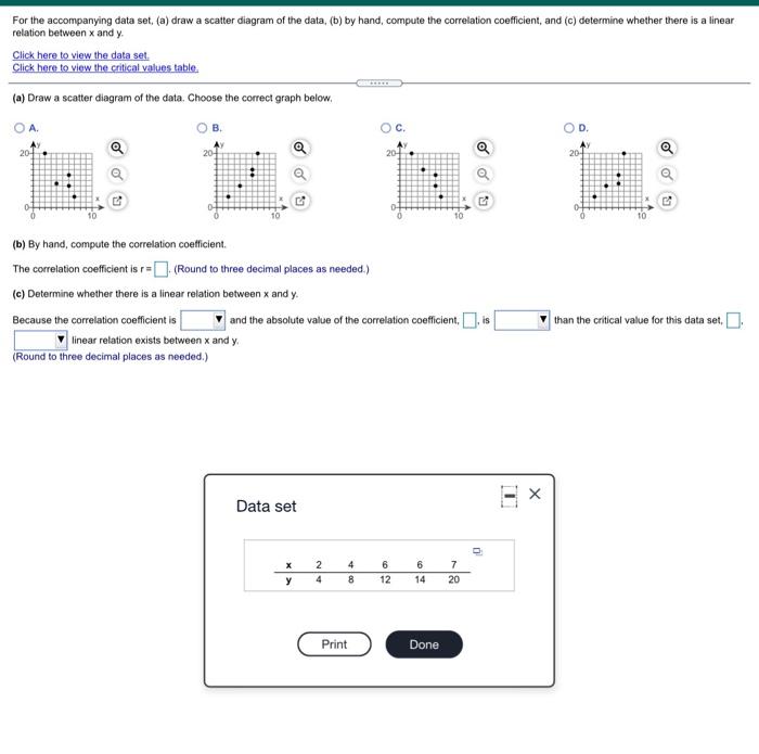 Solved Х х Critical values for the correlation coefficient | Chegg.com
