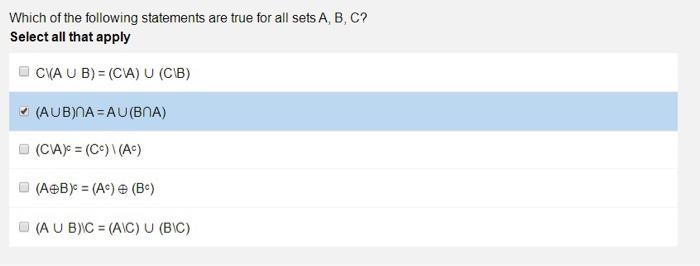 Solved Which of the following statements are true for all | Chegg.com