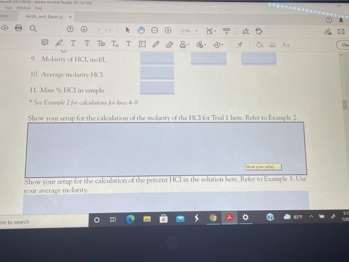 Solved I need some help with my chemistry lab the parts at | Chegg.com
