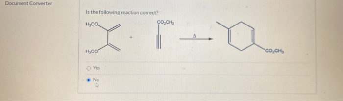 Solved Document Converter Is the following reaction correct? | Chegg.com