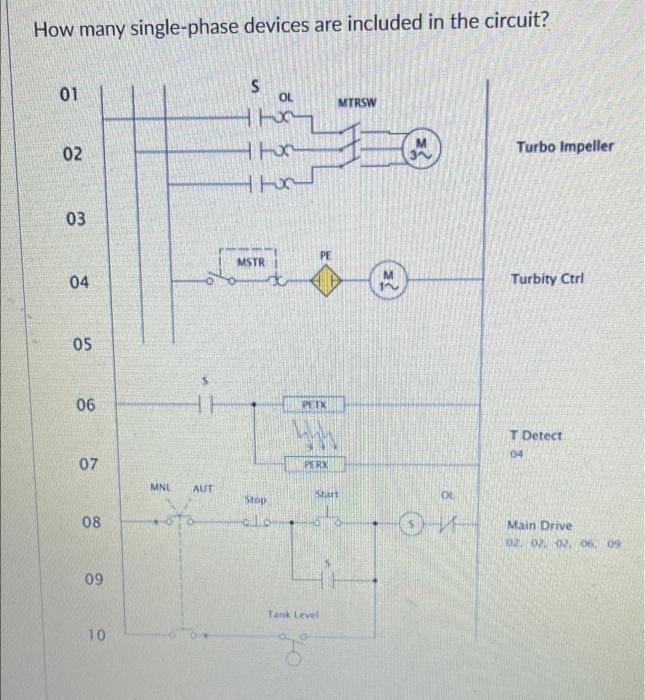 Solved How many single-phase devices are included in the | Chegg.com