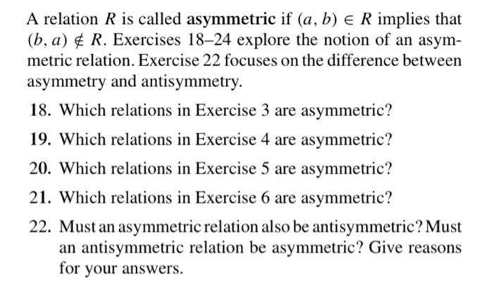 Explore the asymmetries practice 