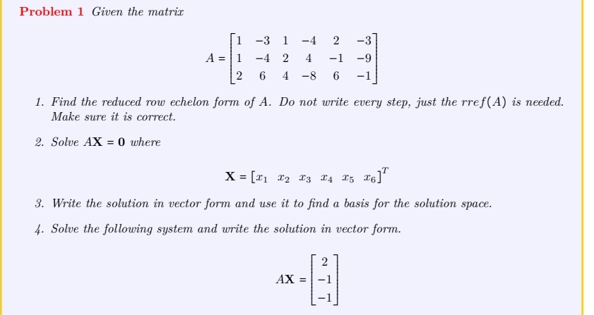 Solved Problem 1 ﻿Given the | Chegg.com