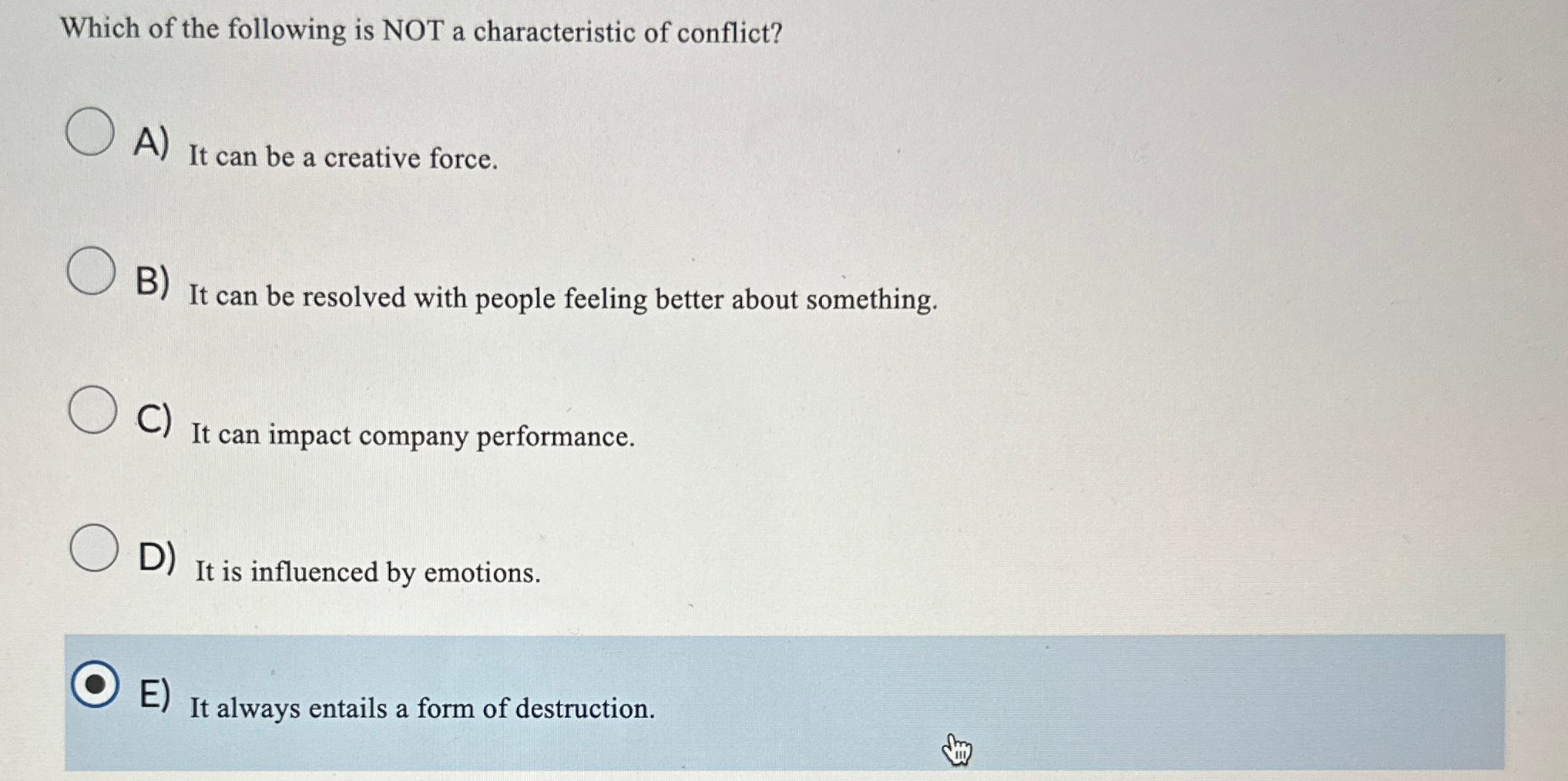 Solved Which of the following is NOT a characteristic of | Chegg.com