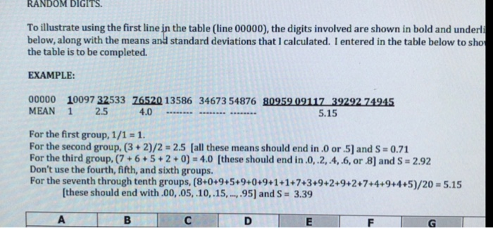 Random Digit Table Line 111 Solved Five lines in the table of random digits have been | Chegg.com