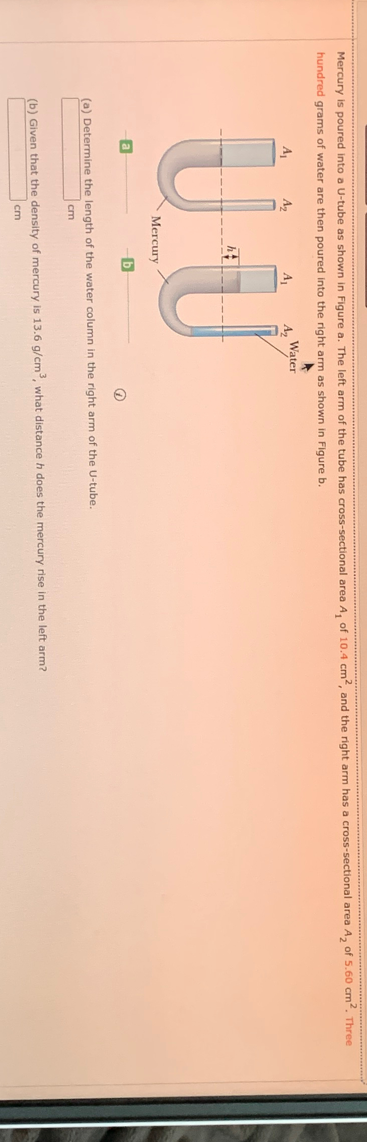 Solved (a) ﻿Determine the length of the water column in the | Chegg.com