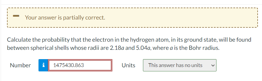 Solved Calculate the probability that the electron in the | Chegg.com