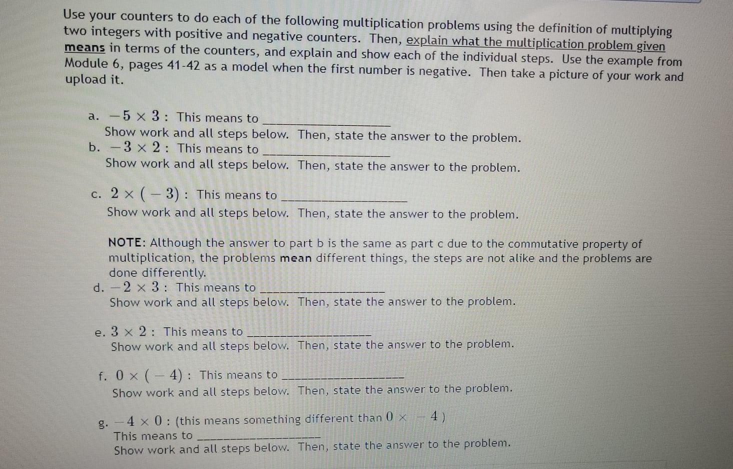 Solved Use Your Counters To Do Each Of The Following | Chegg.com