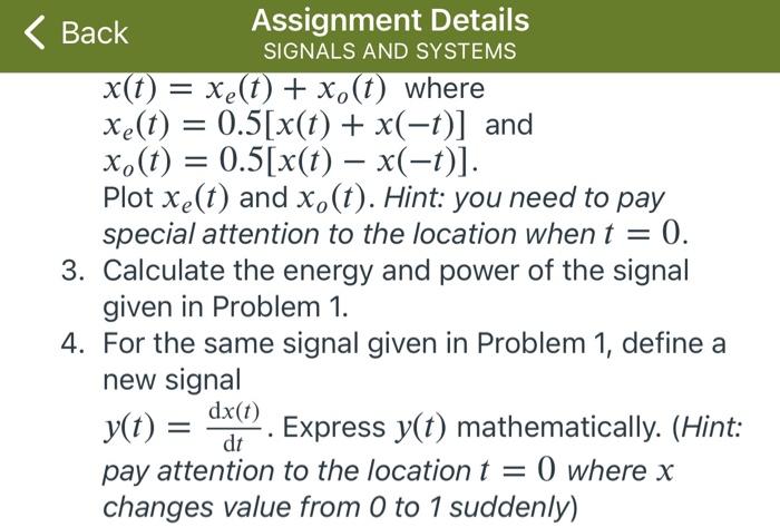 Solved Instructions: it is highly recommended the signal | Chegg.com