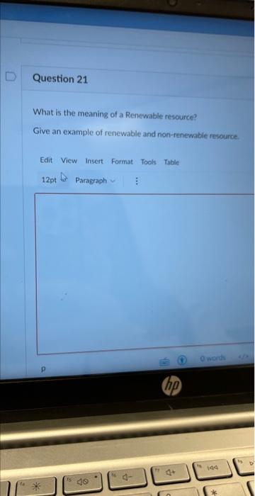 which of the following is an example of a renewable resource responses